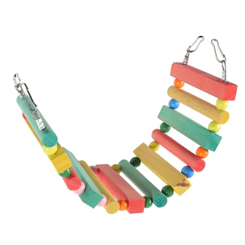 HANABASS Bird Climbing Step Ladder Toy Wooden Bird Ladder for Parakeets Parrot Toys