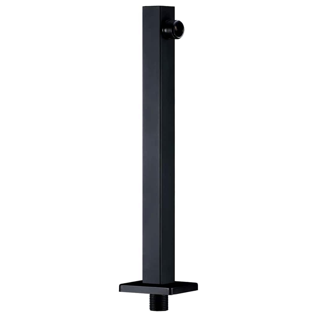 Brazo de ducha 30 cm acero inoxidable 201 cuadrado negro soporte