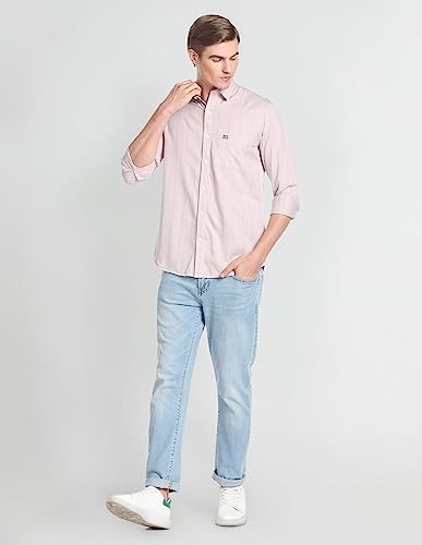 Image of Arrow Men's Cotton Striped Regular Fit Shirt