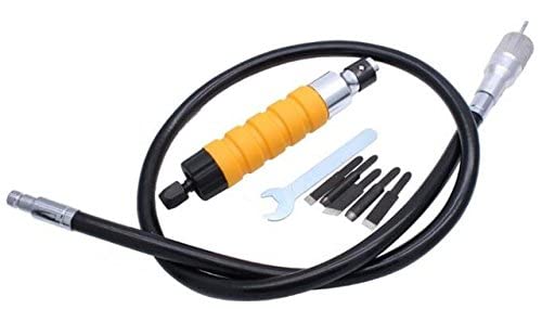 WorldCare® Rubber Flex ShaftEscultura Em Madeira Cinzel elétrica 5 Lâminas Para 3000 4000 Rotativo Kit de Acessórios de Metal de Borracha Do Eixo Flexível