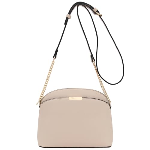 Image of FashionPuzzle Faux Leather Small Dome Crossbody Bag with Chain Strap