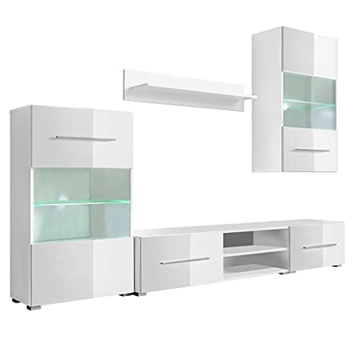 Mueble-de-Pared-Conjunto-de-Muebles-de-Salon-Mueble-TV-Modular-Centro-de-Entretenimiento-Colgante-Juego-de-Muebles-de-salon-5-Piezas-con-iluminacion-LED-Blanco