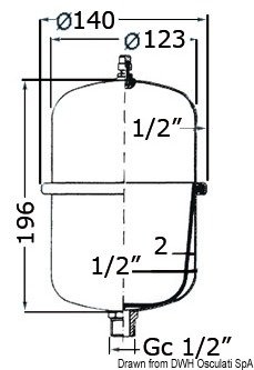 OSCULATI Serbatoio per autoclavi 1 l