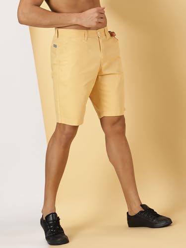 Image of Thomas Scott Men's | Solid | Chino Shorts | Regular Fit | Cotton Elastane | Above Knee | Casual Short