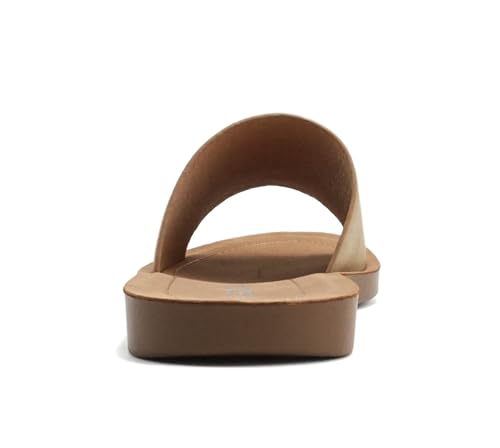 Image of Soda Shoes Efron-S Women Flip Flops Basic Plain Slippers Slip On Sandals Slides Casual Peep Toe Beach