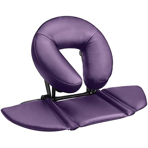 EBANKU Massage Table Face Cradle Cushion, Face Cradle Down Tabletop Massage Kit Adjustable Massage Table Headrest Face Pillow with Platform for Massage Chair SPA Bed (Purple) Cover