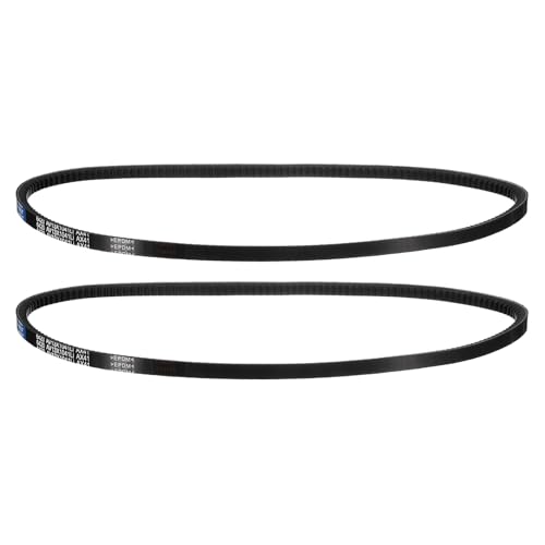 Image of AX41 Belt, Raw Edge Cogged Industrial Rubber EPDM V-Belt, Pack of 2 | 1 /2 inch(13mm) Width x 41 inch(1041mm) Inside Circumference x 5 /16 inch(8mm) Height