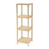 WELL HOME MOBILIARIO & DECORACIÓN Estantería de Almacenamiento en bambú con 4 nivles H.110cm