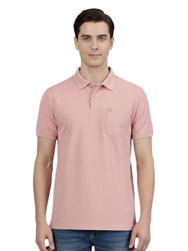 Image of Lux Cozi Men's Cotton Blend Polo T-Shirt with Chest Pocket | Collar T-Shirts for Men | Half Sleeves | Plain - Regular Fit (Pack of 1)