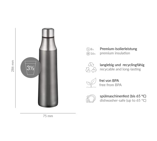 Alfi CITY BOTTLE 700ml, cool grey mat, borraccia