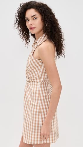 Image of Cinq a Sept Women's Gingham Denim Sleeveless McKenna Dress