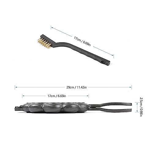 HAWOK Cast Iron Heart Shaped Waffle Iron, Waffle Maker