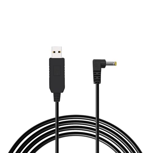 6V USB Cable Tensiómetro Compatible con Omron HHP-CM01 para M7 M500 M700 M3 M5 M6 M2 Basic/Intelli IT X2 X4 X7 Smart, X2 Basic, X3 Comfort Monitores de Presión Arterial Cargador - Negro