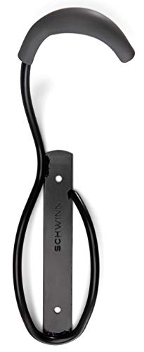 Schwinn Wall Mount Bike Hanger, Space Saving Vertical Garage Storage for Bicycle, Fits Up to 3 Inch Tire Width, Can Hold Up to 50 lbs., Hangs One Bike, Black