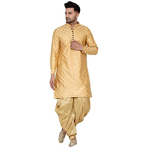 Image of Veera Paridhaan Men's Banarasi Full Sleeve Printed Long Straight Kurta