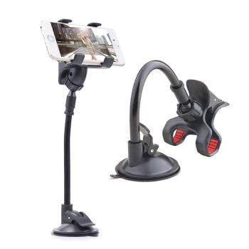 Image of YAKSHU Car Mobile Holder for Windshield & Dashboard | Portable Pocket-Sized Phone Mount | Lightweight Travel Stand | Universal Fit for All Smartphones