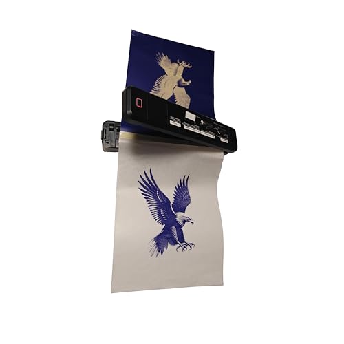 Image of IOOIOO high resolution tattoo stencil tattoo bluetooth printer with extra clear tattoo transfer paper, high end tattoo machine