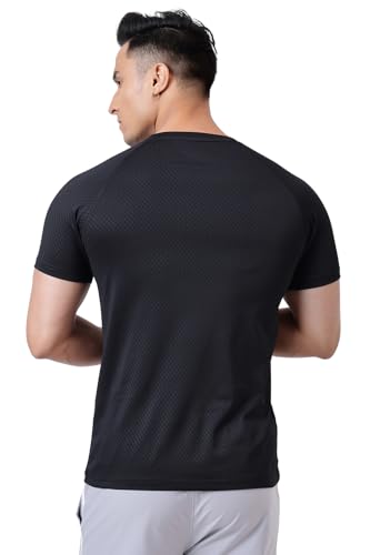 Image of FUAARK Grain Men's Slim Fit Heavyweight Stretchable Raglan Sleeves Gym & Workout Tshirt