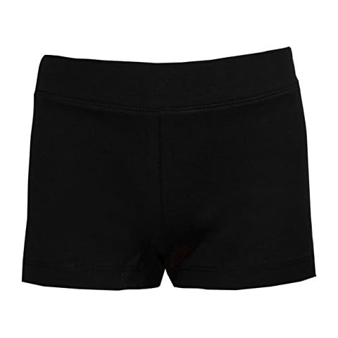 Brody & Co. Childrens Cycle Shorts Girls Dance Exercise Cycling Pants Stretch Running Irish Dancing Shorts Hot Pants Black (Age 13) Cover