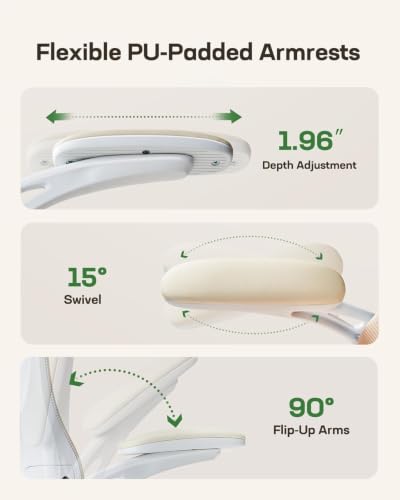 Image of Marsail Ergonomic Office Chair with 3D Armrests, Pack of 3