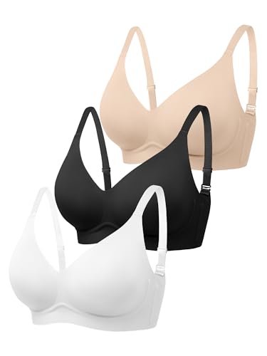 Image of Wireless Jelly Bras for Women No Underwire - S-2XL Seamless Padded T-Shirt Bralette with Support, Comfortable Everyday Bra