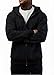 REXUHOWU Men's Full-zip Hoodie made of cotton and polyester fashionable Hooded Sweatshirt (US, Alpha, XX-Large, Regular, Regular, Black)