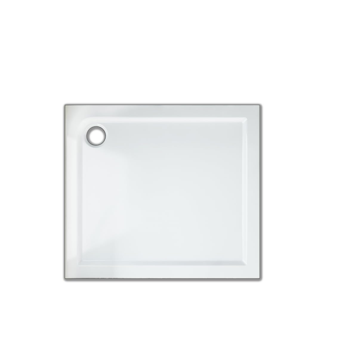 Brodzik prysznicowy 90 x 90 x 4 cm, ekstra płaski, 40 mm, prostokątny, biały, prostokątny