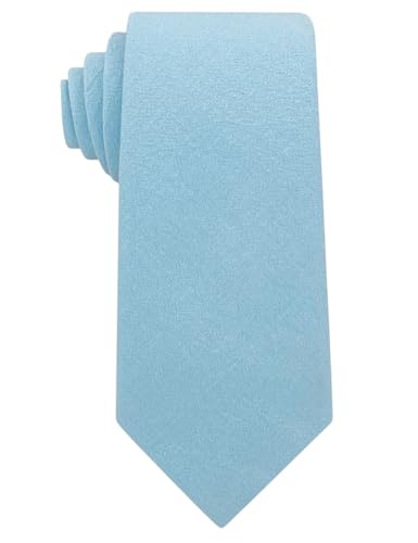 Image of Kebocis Mens Solid Color Cotton Necktie for Men