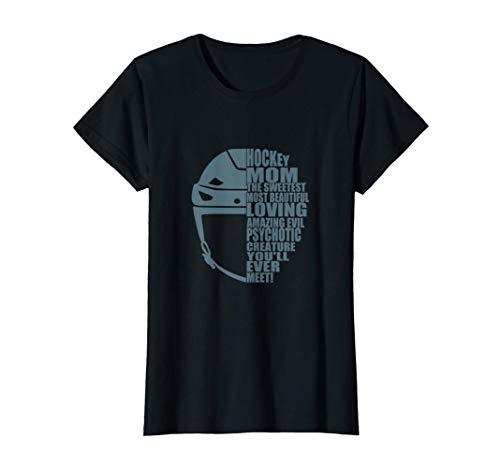Womens Ice Hockey Mum Design Best Mom Mothers Day T-Shirt
