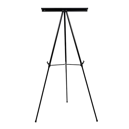MasterVision 3-Leg Heavy-Duty Telescoping Display Easel, Adjustable Height from 37.5" to 69", Silver,FLX05102MV