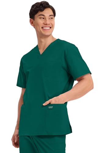 Image of Cherokee WW Professionals Men's V-Neck Scrub Top 4 Pockets Medical Shirt