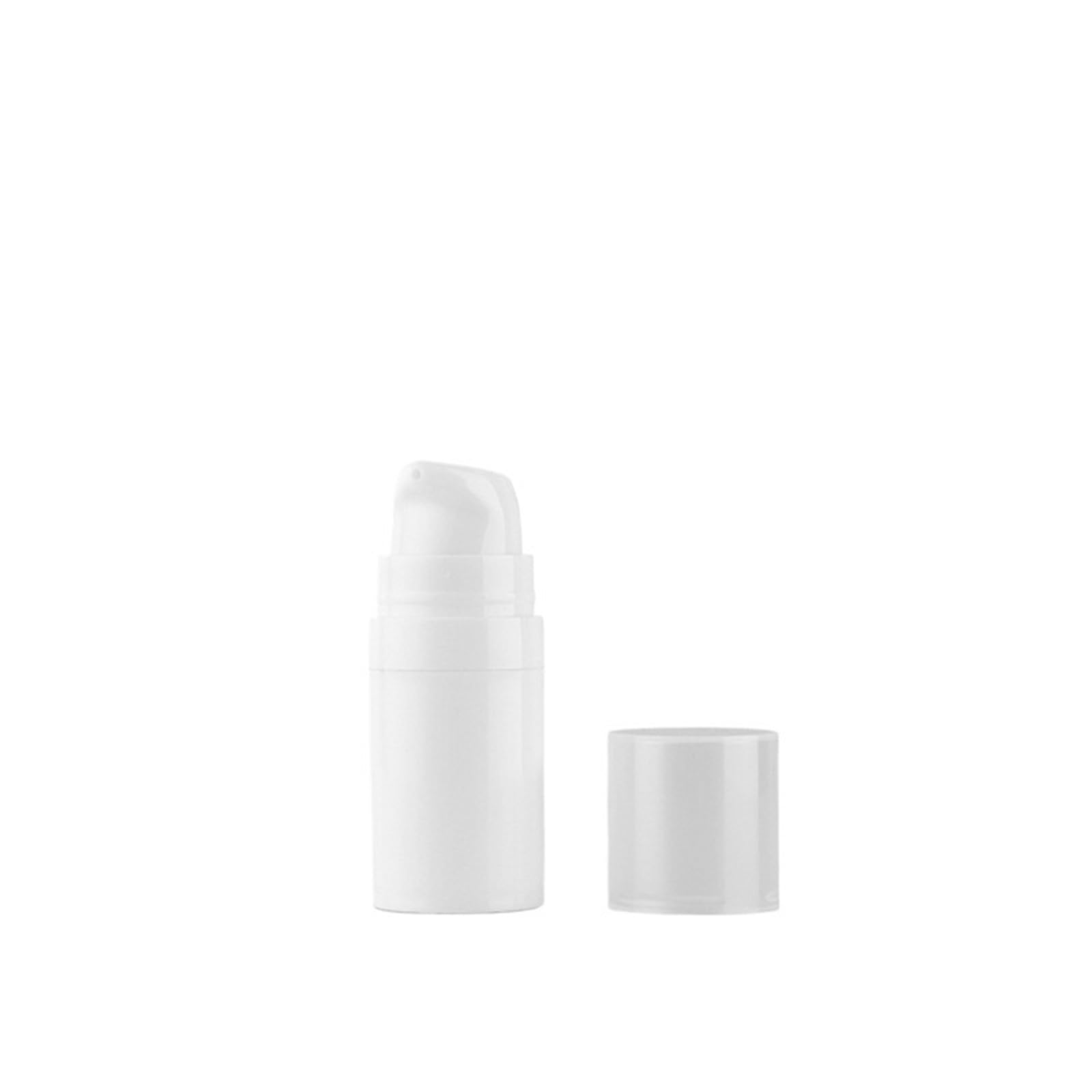 SKPVPOKOYL 5ml 10ml 15ml Refillable Airless Pump Toiletries Container Plastic Cosmetic Bottle(White 5ml)