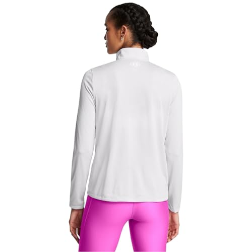 Under Armour Tech Damen-Sweatshirt mit durchgehendem Reißverschluss, Halo Grau/Weiß, 46 – Ansicht 3