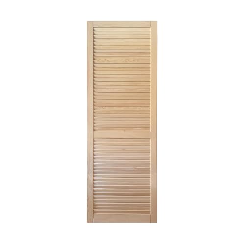 Onlywood Persiane per finestre da esterno in Legno di Pino Naturale Massello Dimensioni 600 x 1600 h. cm – Massima resistenza all’umidità e agli agenti Atmosferici