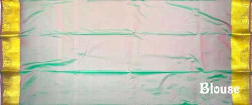Image of VFCollections Women's Traditional Handloom Kanchipuram Silk Pure Pattu Sarees | Rich Zari Woven Design | Bridal Saree | Unstitched Blouse