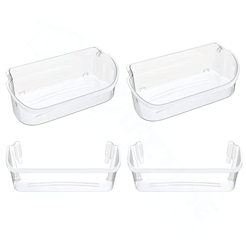 UPGRADED Lifetime Appliance 2 x 240356402 & 2 x 240323002 Refrigerator Door Shelf Replacement Bin Compatible with Frigidaire Replacement Parts, Refrigerator Shelf