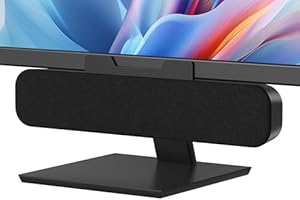 ZETIY USB Computer Speaker, Monitor Speakers for PC, USB Portable Speaker Sound Bar, Mini Soundbar, Small PC Speaker for Phone, Notebook, PC, Laptop, Desktop - Plug and Play (Black)