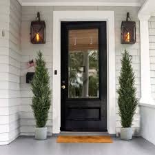 Two 4 Foot Outdoor Artificial Cedar Topiary Trees Uv Rated Potted Plants #TOP3