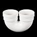 MECCANIXITY 50mm ID Elbow Pipe Fitting P-Trap Union Joint PVC Water Pipe U-Shaped Plumbing Connector, White Pack of 1