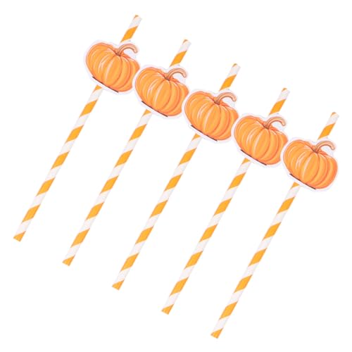 40 pitillos de papel naranja para fiesta Halloween miniatura 1