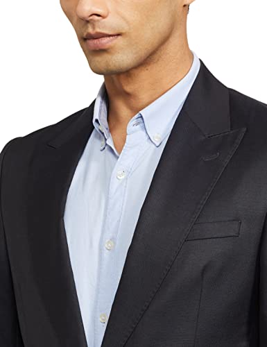 Image of Raymond Wool Blend Men's Full Sleeve Italian Cut FIT Dark Blue Formal Suit