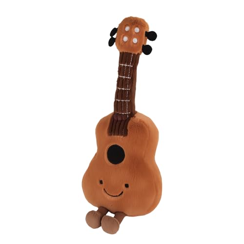 Cute Guitar Plushie Toy - Musical Plush Doll Ukulele Healing Doll Skin-Friendly Fabric Music Elements Meet Soft Plushie Decorate Warm Little Nest Music Plush Toys for Friends Family Kid Adult