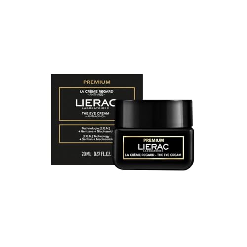 Lierac Premium Crema Contorno Occhi Levigante, Riduce gonfiori e occhiaie, Occhi Sensibili, Formato 20 ml