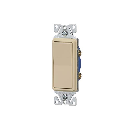 Image of Eaton 7501V 15-Amp 120-Volt Single-Pole Decorator, Ivory