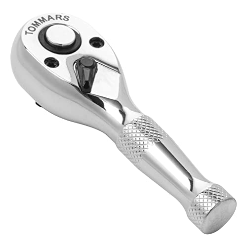Image of TOMMARS 3 /8 inch Drive Stubby Ratchet Socket Wrench Mechanic Hand Tool