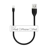 Satechi Flexible Lightning to USB Cable - Apple MFI Certified for iPhone X, 8 Plus, 8 and more (Black, 10 Inches)