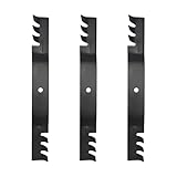 110-6837-03 Lawn Mower Toothed Mulching Blades Set Replace 115-5059-03 112-9759-03 112-9759 115-5059 for Toro Timecutter SS5000 SS5060 MX5050 MX5000 MX5075 Z5000-50'' Deck (3 Pack)
