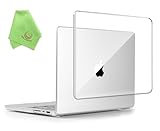 UESWILL Case Compatible with MacBook Pro 14 inch M5 M4 M3 M2 M1 Pro Max Chip & Touch ID, 2025 2024 2023 2022 2021 Release, Glossy Crystal Clear Hard Shell Cover + Microfiber Cloth, Transparent - Image 1