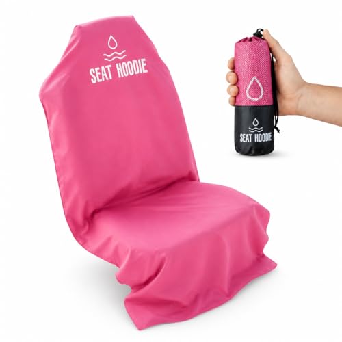 Seat Hoodie Car Seat Towel | Premium Microfiber Towel Seat Covers for Cars | Universal Fit & Machine Washable | Portable Car Seat Towel Cover After Gym Yoga Beach Cover Pink