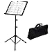 DSJGVN Leggii Musicali Supporto per Treppiede Pieghevole per Spartiti Musicali Supporto per Leggio in Metallo,Leggio in Metallo Ultra Stabile con Custodia per Il Trasporto, Nero (Color : Black)